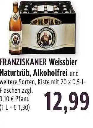 BUNGERT Franziskaner weissbier naturtrüb, alkoholfrei Angebot