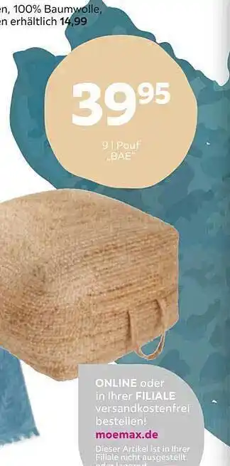 Mömax Pouf „bae“ Angebot