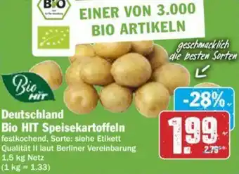 Hit Deutschland Bio Hit Speisekartoffeln 1,5 kg Netz Angebot