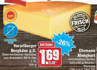 Hit Vorarlberger Bergkäse g.U. 100g Angebot