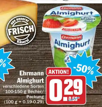 Hit Ehrmann Almighurt 100-150 g Becher Angebot