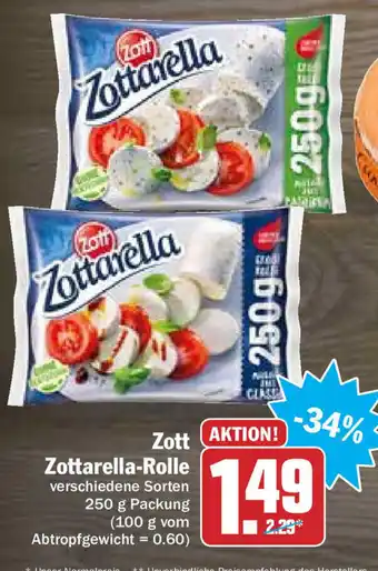 Hit Zott Zottarella Rolle 250g Angebot