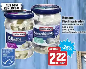 Hit Homann Fischmarinaden 500g Glas Angebot