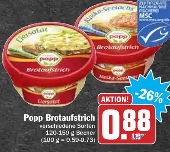 Hit Popp Brotaufstrich 120-150g Becher Angebot