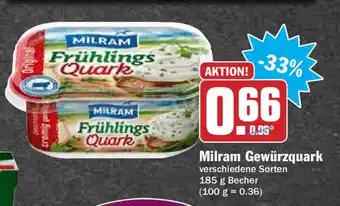 Hit Milram Gewürzquark 185 g Becher Angebot