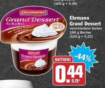 Hit Ehrmann Grand Dessert  190 g Becher Angebot