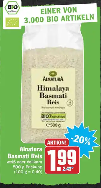 Hit Alnatura Basmati Reis 500g Angebot