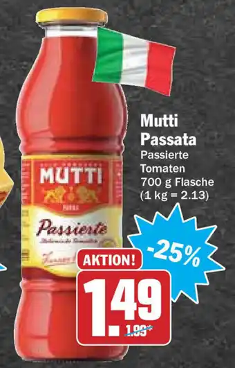 Hit Mutti Passata 700g Angebot