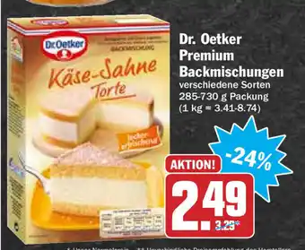 Hit Dr. Oetker Premium Backmischungen 285-730g Angebot