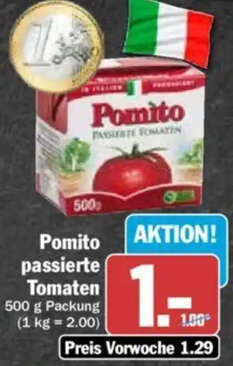 Hit Pomito Passierte Tomaten 500 g Packung Angebot