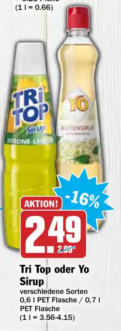 Hit Tri Top oder Yo Sirup 0,6/0,7L Angebot