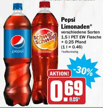 Hit Pepsi Limonaden 1,5L Angebot