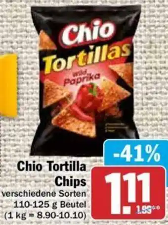 Hit Chio Tortilla Chips 110-125 g Beutel Angebot