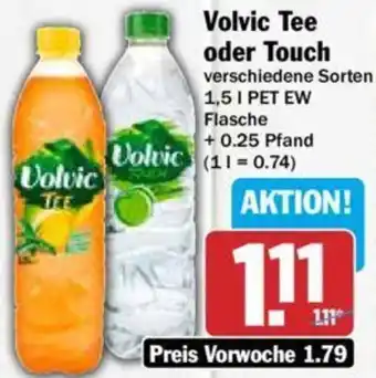 Hit Volvic Tee oder Touch 1,5 L PET EW Flasche Angebot