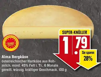 Edeka Neukauf Alma Bergkäse 100g Angebot