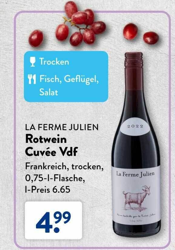 La ferme julien rotwein cuvée vdf Angebot bei Aldi Süd