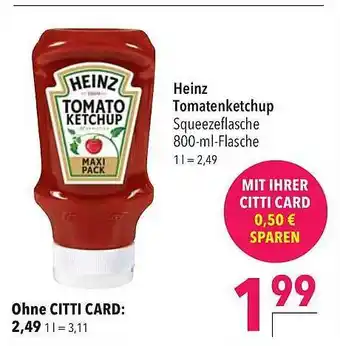 CITTI Markt Heinz tomatenketchup Angebot