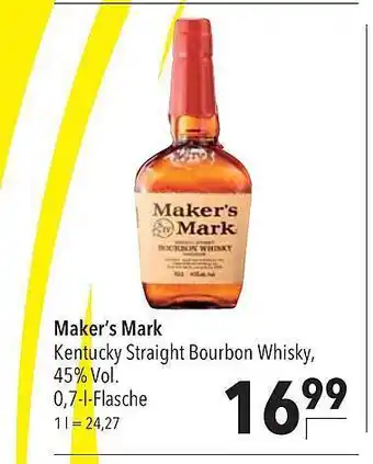 CITTI Markt Maker's mark kentucky straight bourbon whisky Angebot