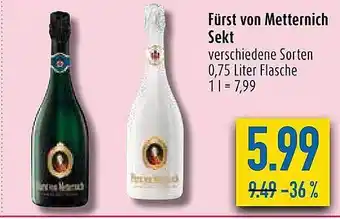 diska Fürst vom metternich sekt Angebot