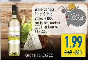 diska Wein-genuss pinot grigio venezia doc Angebot