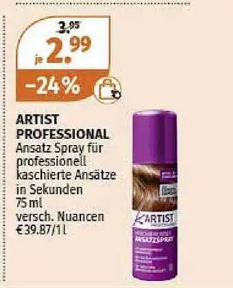 Müller Artist professional ansatz spray für Angebot