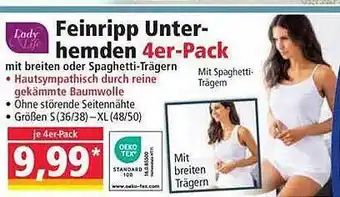 Norma Lady life feinripp unterhemden 4er-pack Angebot