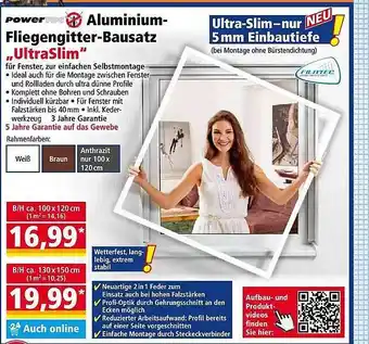 Norma Powertec aluminium-fliegengitter-bausatz „ultraslim“ Angebot