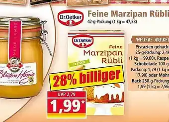 Norma Dr oetker feine marzipan rübli Angebot