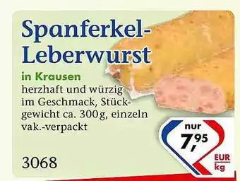 Recke Fleischwaren Spanferkel-leberwurst Angebot