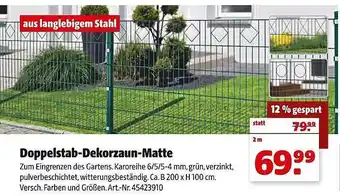 Hagebau Doppel-stab-dekorzaun-matte Angebot