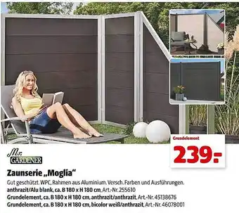 Hagebau Mr. gardener zaunserie „moglia“ Angebot