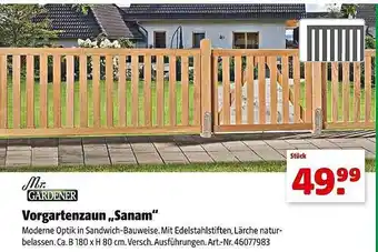 Hagebau Mr. gardener vorgartenzaun „sanam“ Angebot