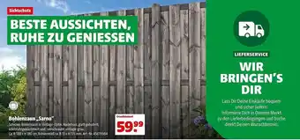 Hagebau Bohlenzaun „sarno“ Angebot