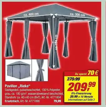 toom Baumarkt Pavillon „rieke“ Angebot