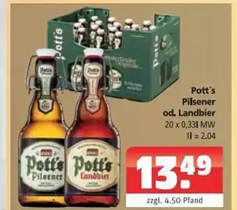 Getränkehaus Pott's pilsener oder landbier Angebot