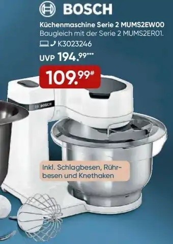 Galeria Bosch Küchenmaschine Serie 2 MUMS2EW00 Angebot