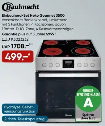 Galeria Bauknecht Einbauherd Set Heko Gourmet 3500 Angebot