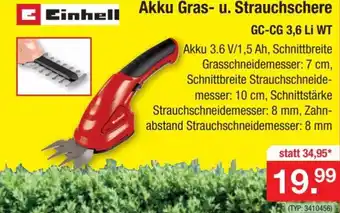 Zimmermann Einhell Akku Gras u. Strauchschere GC-CG 3,6 Li WT Angebot
