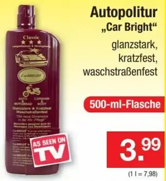 Zimmermann Car Bright Autopolitur 500 ml Flasche Angebot