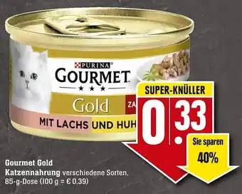 Edeka Neukauf Gourmet Gold Katzennahrung 85 g Dose Angebot