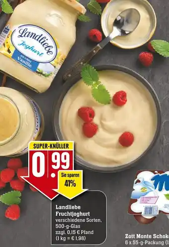 Edeka Neukauf Landliebe Fruchtjoghurt 500g Glas Angebot