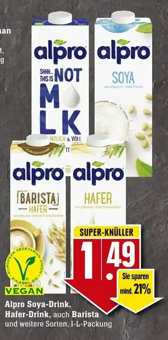 Edeka Neukauf Alpro Soya Drink, Haferdrink, auch Barista 1L Angebot