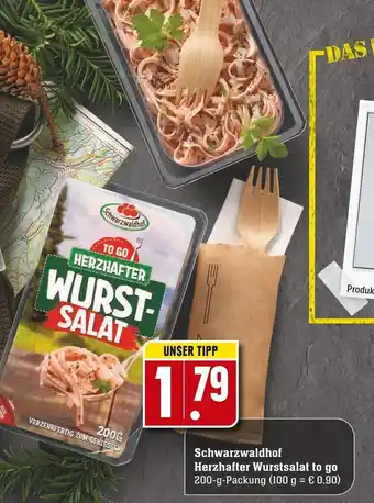 Edeka Neukauf Schwarzwaldhof Herzhafter Wurstsalat to go 200g Angebot