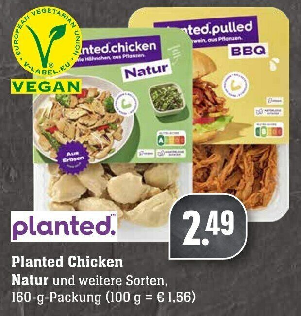 Planted Chicken Natur 160g Angebot bei Edeka Neukauf