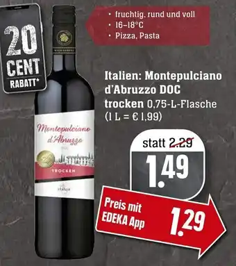 Edeka Neukauf Montepulciano d'Abruzzo DOC 0,75L Angebot