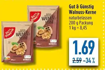 diska Gut & Gunstig Walnuss Kerne 200g Angebot