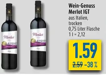 diska Wein-Genuss Merlot IGT 750 ml Angebot