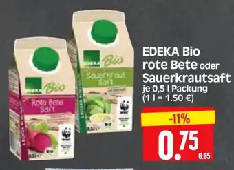 Edeka Herkules Edeka Bio Rote Bete o. Sauerkrautsaft 500 ml Angebot