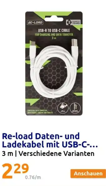 Action Re-Load Daten- u. Ladekabel mit USB-C Angebot