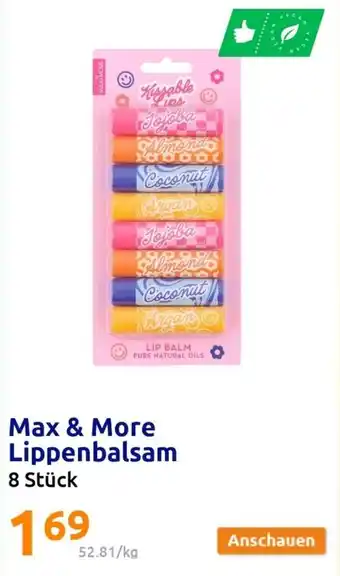 Action Max & More Lippenbalsam 8st Angebot